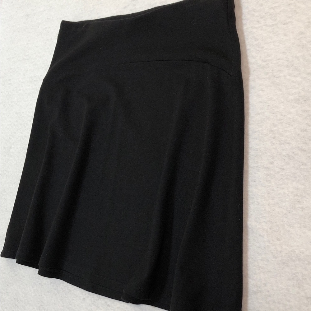 LOFT Black A-line Flowy Mini Skirt (B1) - Picture 2 of 8